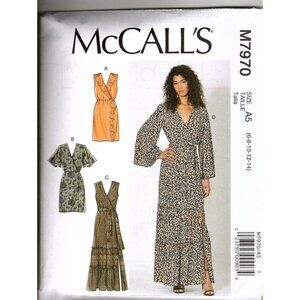 McCall's M7970 Misses 6 to 14 Pullover Dresses Uncut Sewing Pattern New